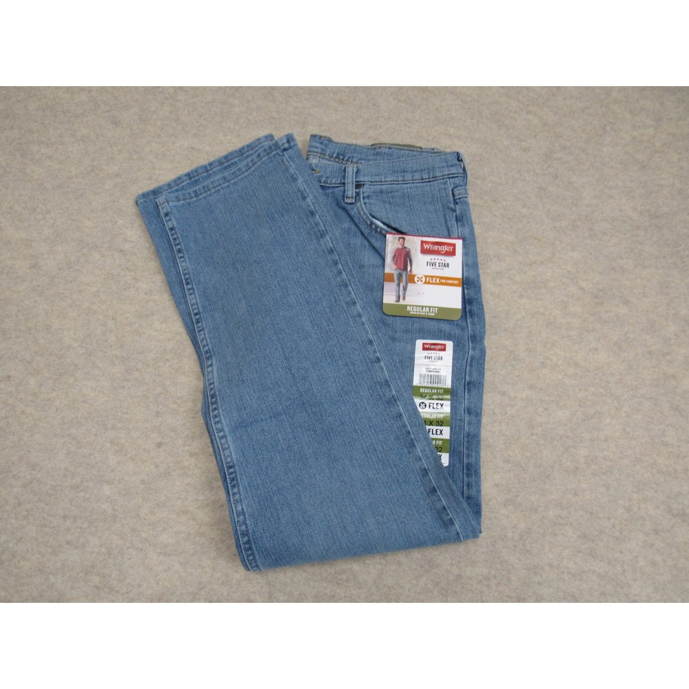 Wrangler Five Star Premium Flex Regular Fit Jeans Light Wash 34x32 1098FXWSL